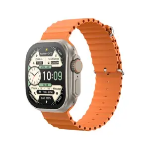 XO M11 Ultra Reloj Inteligente Smartwatch Pantalla Cuadrada 2,01" Curva - Llamadas BT - NFC - Multideporte - Tensiometro, Pulsometro y Control de Oxigeno - Cargador Magnetico - Color Naranja