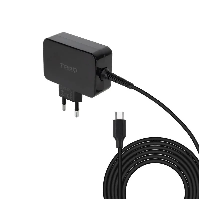 TOOQ Cargador De Pared USB-C PD 65W Con Sistema GaN Color Negro