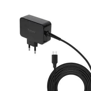 TOOQ Cargador De Pared USB-C PD 65W Con Sistema GaN Color Negro