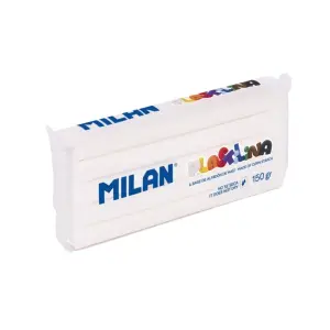 Milan Plastilina de 150gr - Base de Almidón de Maíz - Sin Gluten - Color Blanco