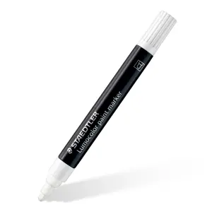 Staedtler Lumocolor 349 Marcador Acrílico Permanente 2.4 mm Tinta Base Agua Color Blanco