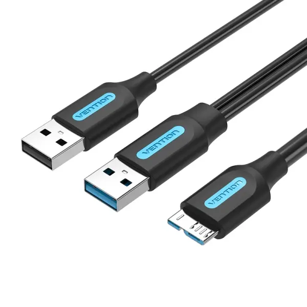 Vention Cable USB 3.0 A-Micro-B Alta Velocidad 5Gbps 3A Color Negro