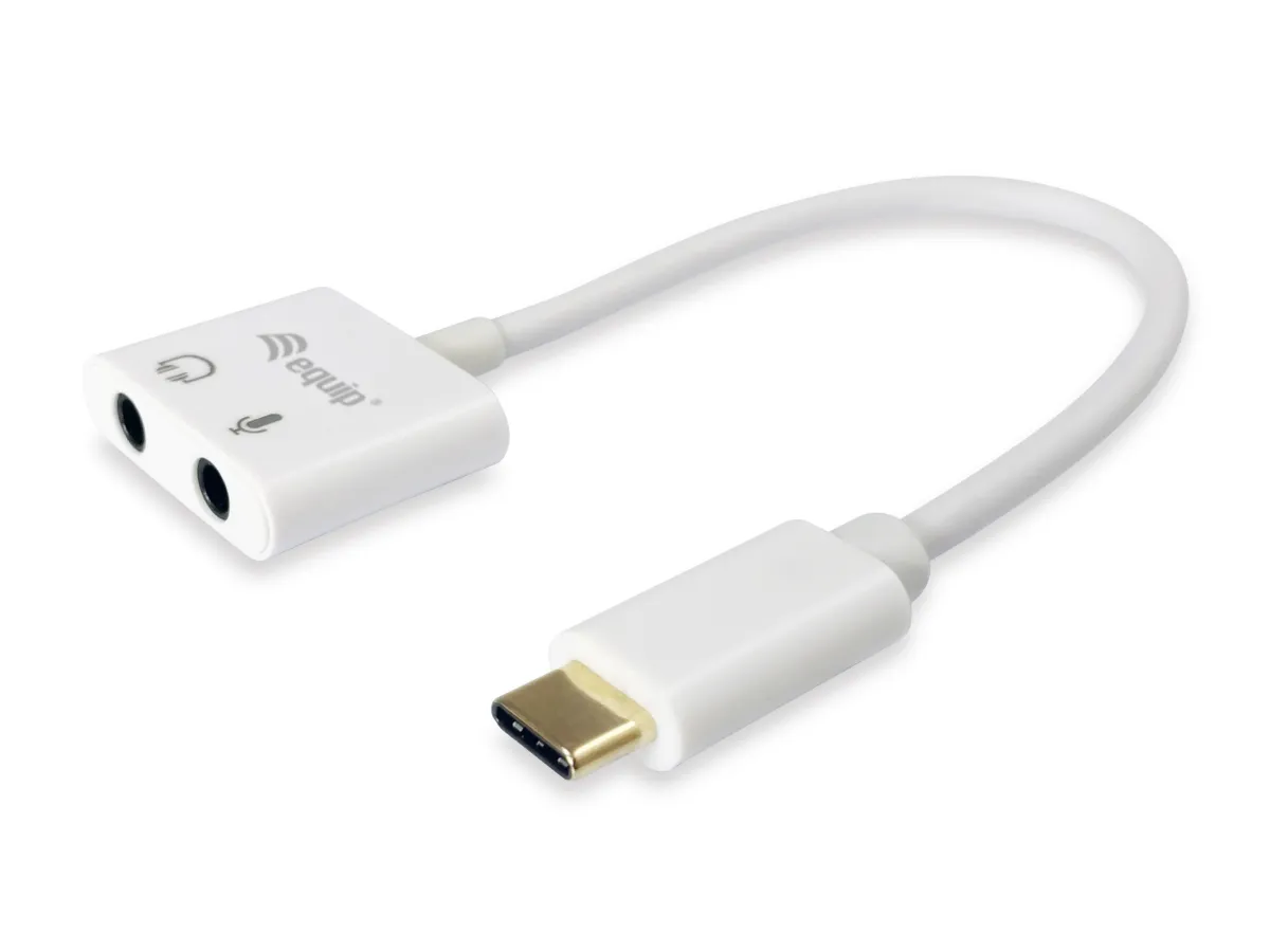 Adaptador Usb-C Equip A Audio 2 Jack 3.5Mm Hembra Para Auricular Y Microfono