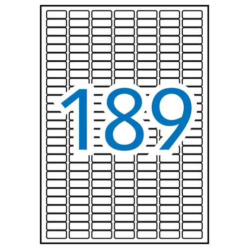 Apli Etiquetas Adhesivas 25,4X10,0mm Inkjet/Láser C/Romos 189 X 20H Blanco Opaco