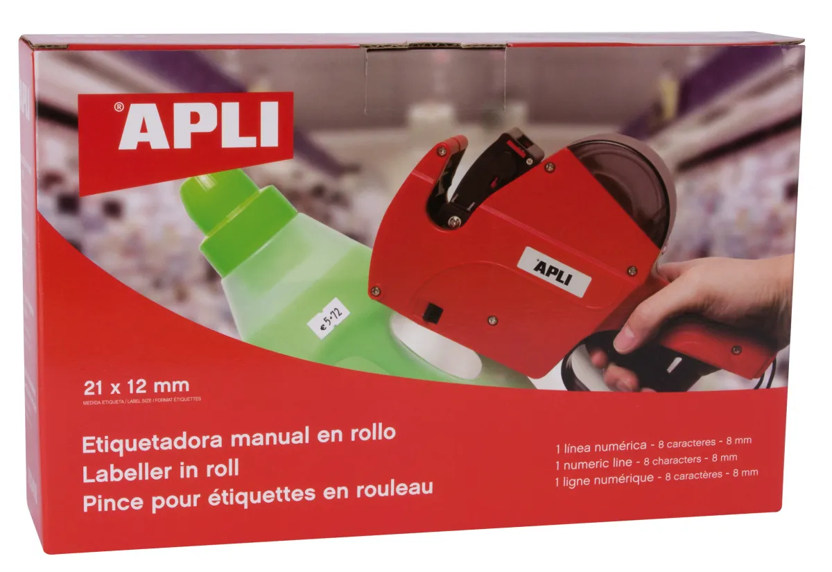 APLI ETIQUETADORA PRECIOS 1 LÍNEA PARA ETIQUETAS 8 CARACTERES