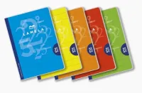 LAMELA LIBRETA GRAPADA 50H A4 90GR CUADROVÍA 2,5MM C/MARGEN C/SURTIDOS BÁSICOS -5U-