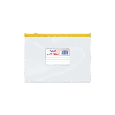 Dohe Bolsa Zipper Apaisada PVC Transparente 150 Micras A5 Cierre Zip Hermético