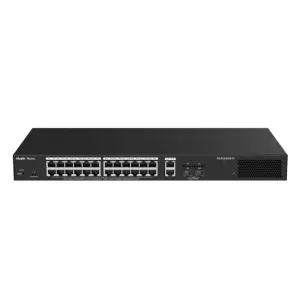 Ruijie RG-ES228GS-LP Switch Gestionable L2 28 Puertos 26xRJ45 Gb 2xSFP 24xPOE 250W