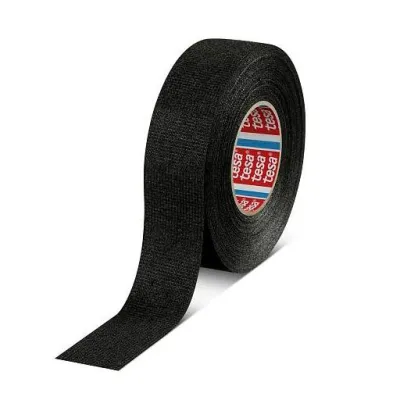 Tesa Cinta Adhesiva Textil Negra Resistente para Cableado 19mm x 15m
