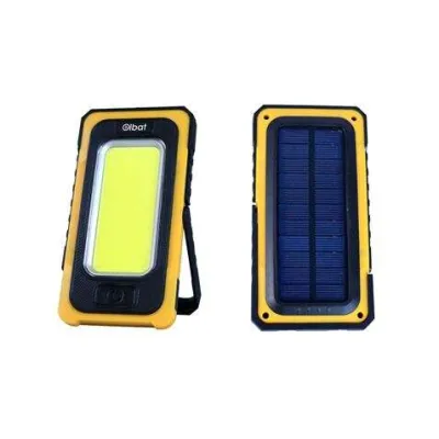 Elbat Linterna LED Solar Recargable 10W 800LM con Gancho e Imán - Color Negro