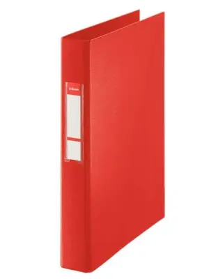 Esselte Carpeta de Anillas 4 Anillas 25mm Formato Folio Color Rojo 190 Hojas