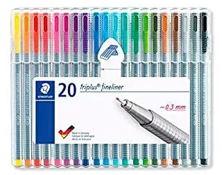 Staedtler Estuche 20 Rotuladores Triplus Fineliner 334 Colores Surtidos