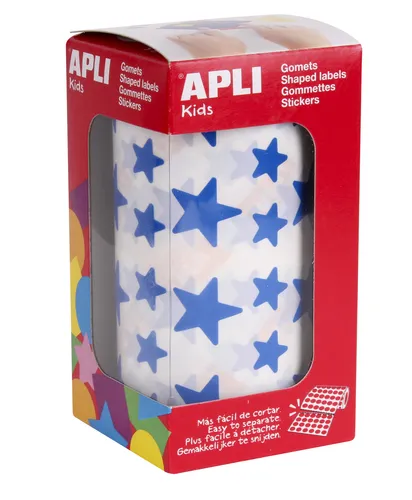 Apli Gomets Estrella 12,5 Mm y 19,5 Mm Rollos Azul