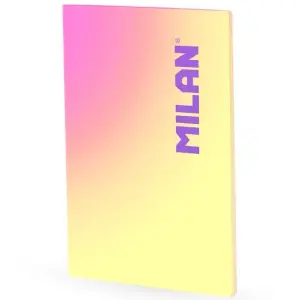 Milan Libreta Encolada A4 48H Papel 95gr Cuadrícula 5x5 Colección Sunset Amarillo