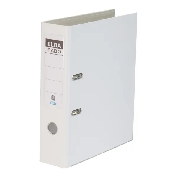 Elba Archivador A4 80mm Con Palanca y Rado Resistente PVC Color Blanco
