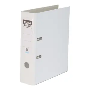 Elba Archivador A4 80mm Con Palanca y Rado Resistente PVC Color Blanco