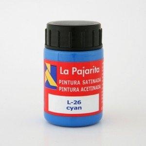 La Pajarita Témpera Escolar Bote De 35Ml Satinada Azul Cyan L-26