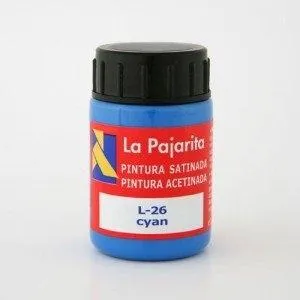La Pajarita Témpera Escolar Bote De 35Ml Satinada Azul Cyan L-26
