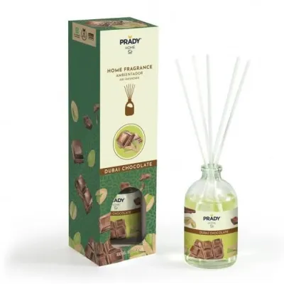 Prady Ambientador Mikado Chocolate Dubai 100 ml con Varitas Difusoras