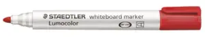 Staedtler Lumocolor 351-2 Rotulador Pizarra Blanca Punta Redonda Rojo