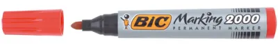 Bic Marcador Permanente Marking 2000 Punta Redonda Rojo Caja 12 Ud