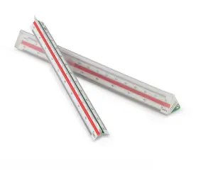 FAIBO REGLA ESCALA DE REDUCCIÓN 30CM - ESCALÍMETRO (1:100, 1:200, 1:250, 1:300, 1:400, 1:500)