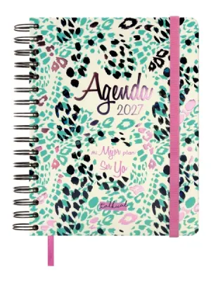 Finocam Talkual Plan Agenda Anual 2027, 1 Día por Página, 155x217mm, Espiral Doble, Tapa Dura, Goma Elástica