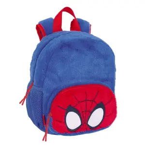 Safta Mochila Guardería de Peluche 6L con Tarjeta de Identificación - Azul Oscuro