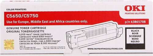 Oki C5650/C5750 Negro Cartucho De Toner Original - 43865708