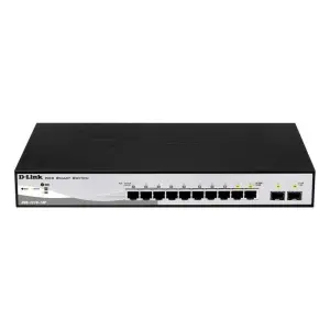 D-Link DGS-1210-10P/E Switch Semigestionable 10 Puertos Giga con 8 Puertos PoE (65W) + 2 Puertos Giga Combo
