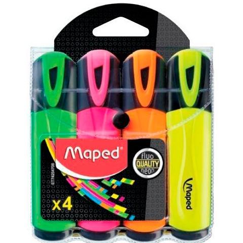 Maped Marcador Fluorescente Peps Classic Colores Surtidos Blíster 4 Ud