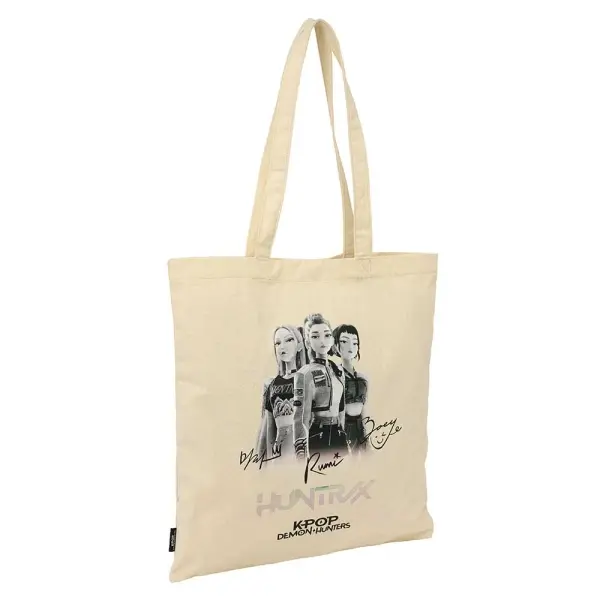Safta K-Pop Demon Hunters Tote Bag Beige 38x42cm con Asas de Mano