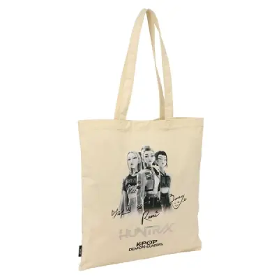 Safta K-Pop Demon Hunters Tote Bag Beige 38x42cm con Asas de Mano