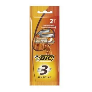 Bic Sensitive 3 Pack de 2 Maquinillas de Afeitar Desechables con 3 Hojas y Aloe Vera