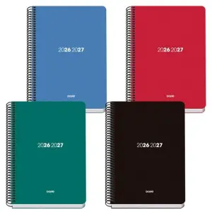 DOHE AGENDA ESCOLAR BASIC ELEMENT A5 ESPIRAL DP POLIPROPILENO COLORES SURTIDOS 2026-2027