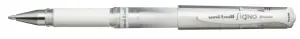Uni-ball Signo Broad UM-153 Roller de Tinta Gel 1mm Color Blanco con Sujeción de Caucho