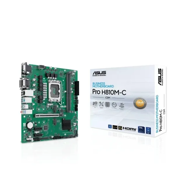 Asus Pro H810M-C Csm Placa Base  2X Ddr5, M.2, Pcie 4.0, Sata Iii, Microatx