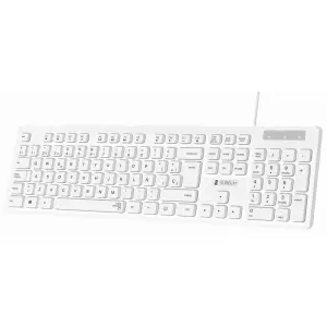 Subblim Teclado Business Slim Silencioso USB Plug&Play Blanco Resistente a Salpicaduras