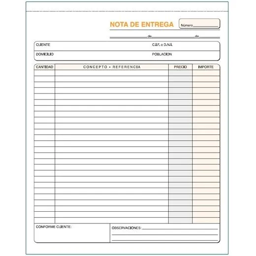 Loan Talonario Entregas Holandesa 21X26Cm Duplicado Autocopia