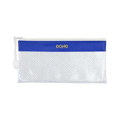 Dohe Bolsa Apaisada 22x11cm PVC Resistente al Agua Cierre de Cremallera Azul