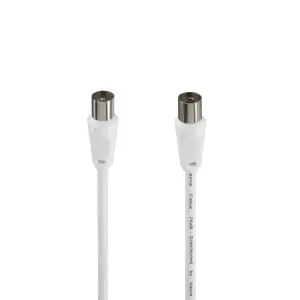 Hama Cable Coaxial de Antena Macho/Hembra 1.5m 75dB 75Ohm Blanco