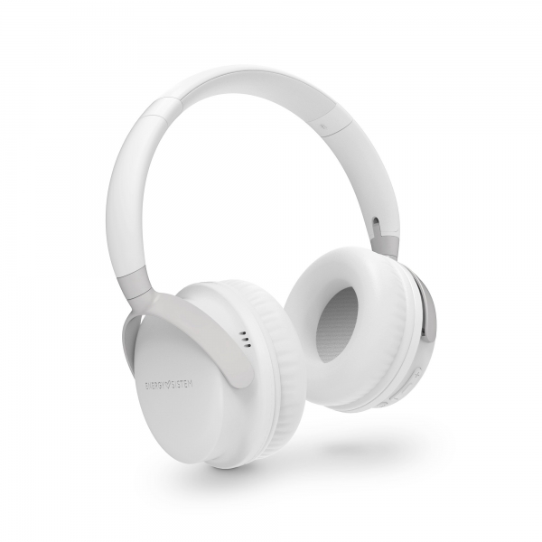 Energy Sistem Auriculares Bluetooth 5.1 - Diseño Plegable - 25H De Bateria - Graves Profundos - Microfono De Alta Calidad - Acabados Metalicos - Color Blanco