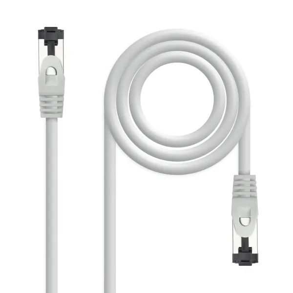 Nanocable Cable Red Latiguillo Cat.8.1 2Ghz Lszh Sstp Awg26 - Longitud 0.25M - Color Gris