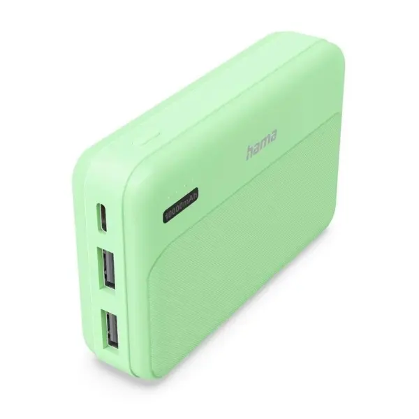 Hama Power Pack Pocket 10 Batería Externa 10000mAh - USB-C y 2x USB-A - Verde