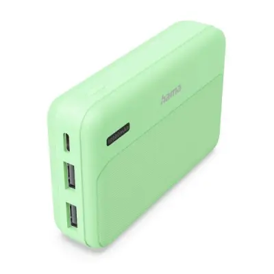 Hama Power Pack Pocket 10 Batería Externa 10000mAh - USB-C y 2x USB-A - Verde