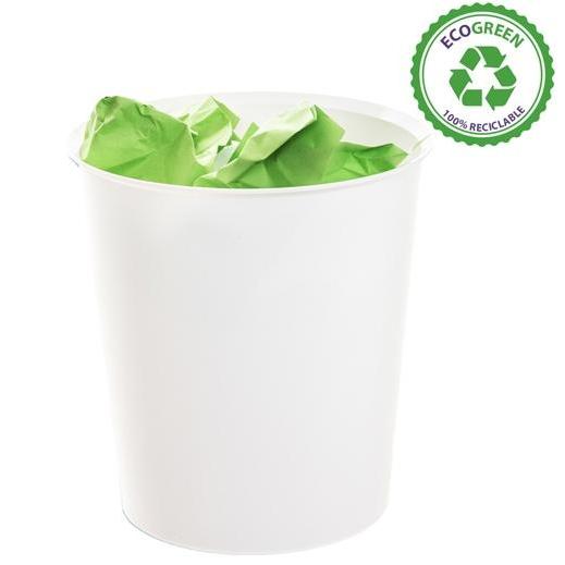 Archivo 2000 Papelera Ecogreen 18 Litros 240X310Mm Reciclado Blanco Pastel