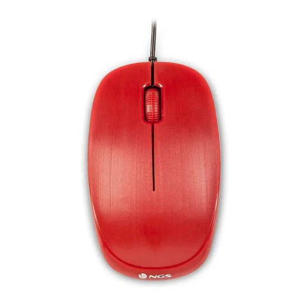 NGS Mouse Óptico con Cable Flame Red - Precisión y Estilo