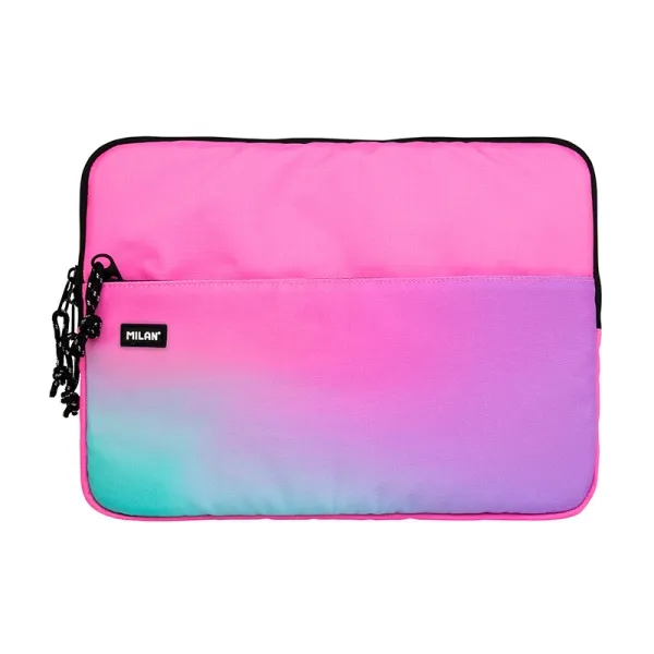 Milan Sunset Funda Para Portatiles Hasta 13" - Cierre De Cremallera Con Tirador - Bolsillo Delantero - 34.5X26X2.5Cm - Color Rosa