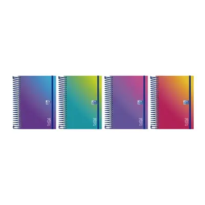 Oxford Agenda Escolar Espiral Tapa Extradura Formato Octavo Día Página Colores Surtidos