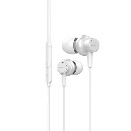 Auricular Intrauditivo Aiwa Estm-500Wt White Diamond Carcasa De Alumino Driver 10Mm Con Iman N40 Y Diafragma De Titanio Control Remoto